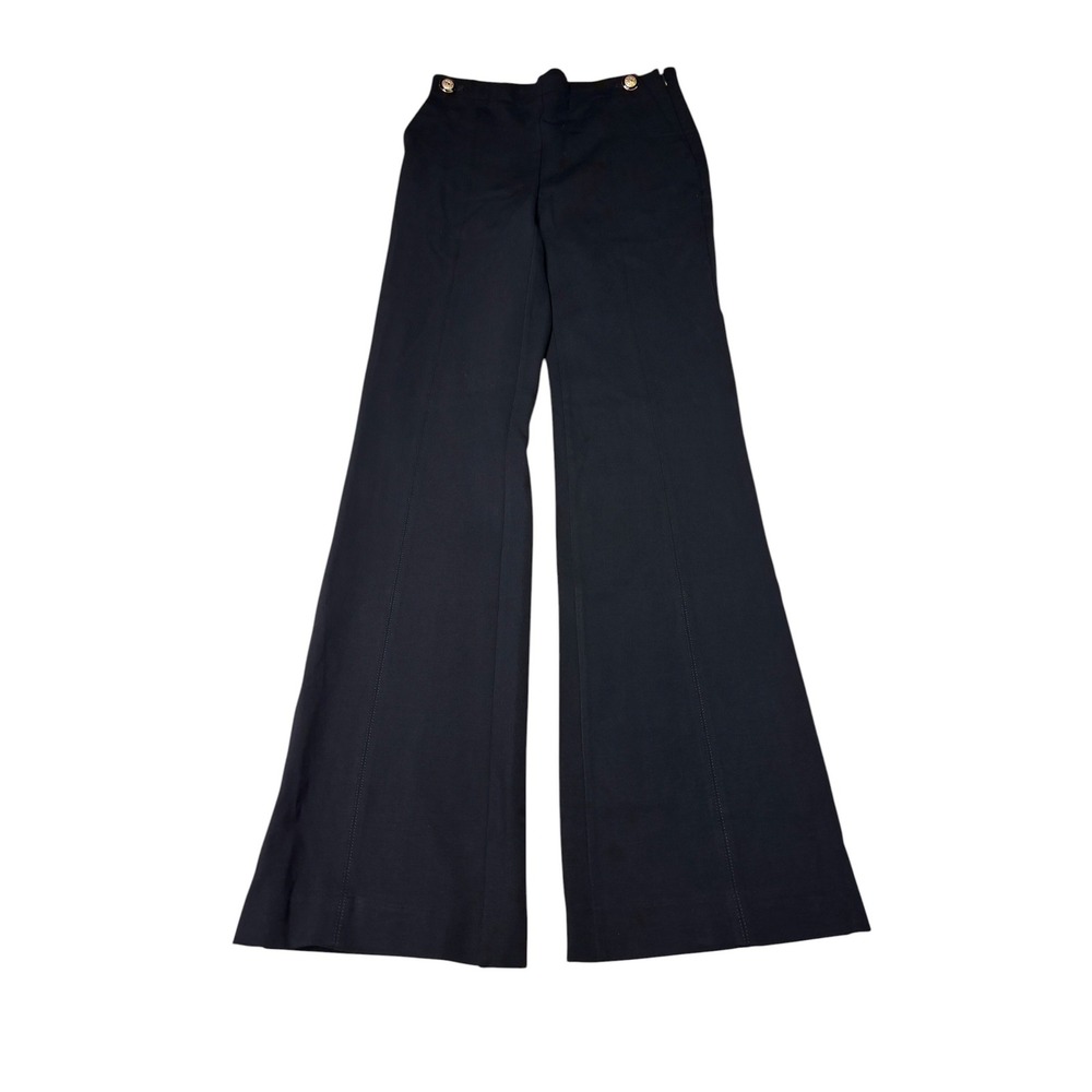 NWT Ann Taylor The Skinny Flare Trouser Pant in Ponte Black Womens 2 27X32